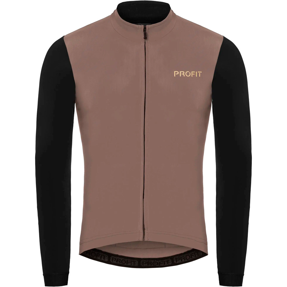 Spiuk maillot manga larga hombre PROFIT ULTRALIGH MARRON vista frontal