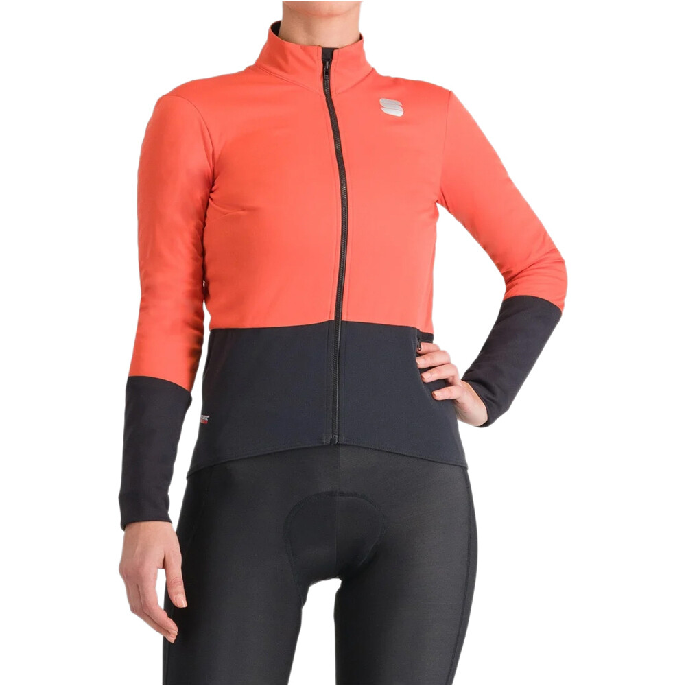 Sportful cortavientos ciclismo mujer TOTAL COMFORT ROSA vista frontal