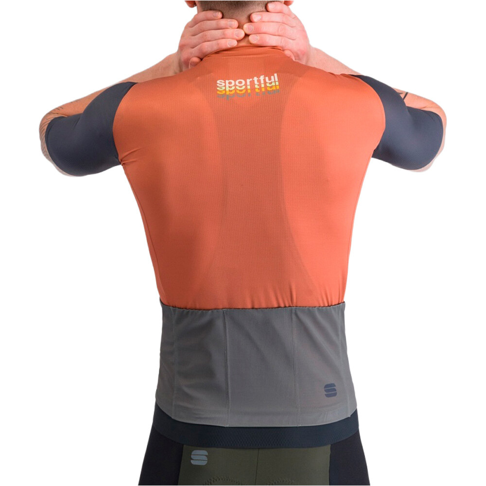 Sportful maillot manga corta hombre SUPERGIARA 2 AMARILLO vista trasera