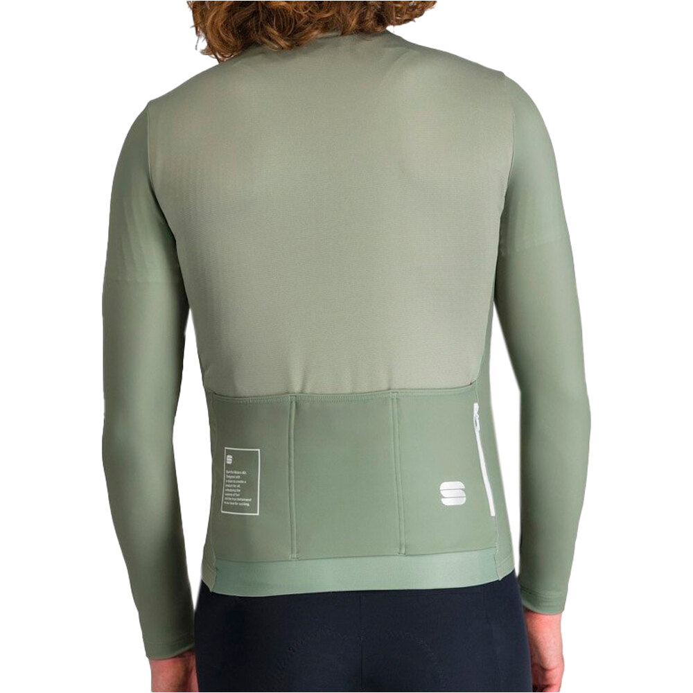 Sportful maillot manga larga hombre SRK THERMAL VERDE vista trasera