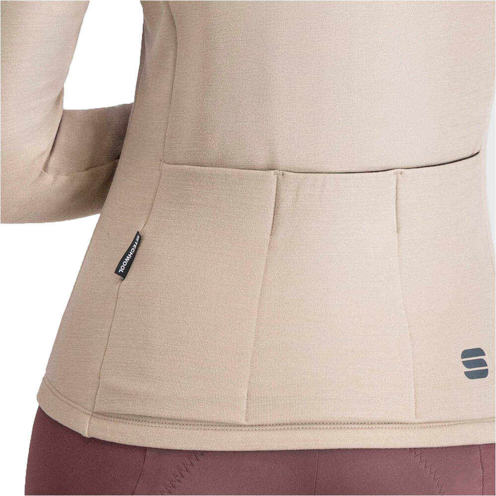 Sportful maillot manga larga mujer SUPERGIARA WOOL MARRON vista detalle