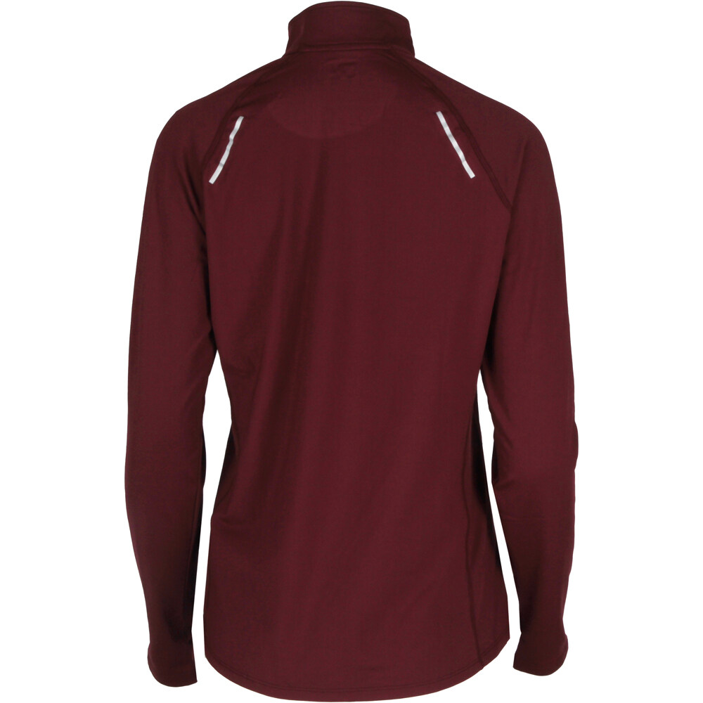 Spyro camiseta técnica manga larga mujer ESTAMBUL ROJO vista trasera