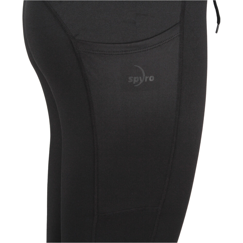 Spyro malla larga running mujer LEIM NEGRO vista detalle