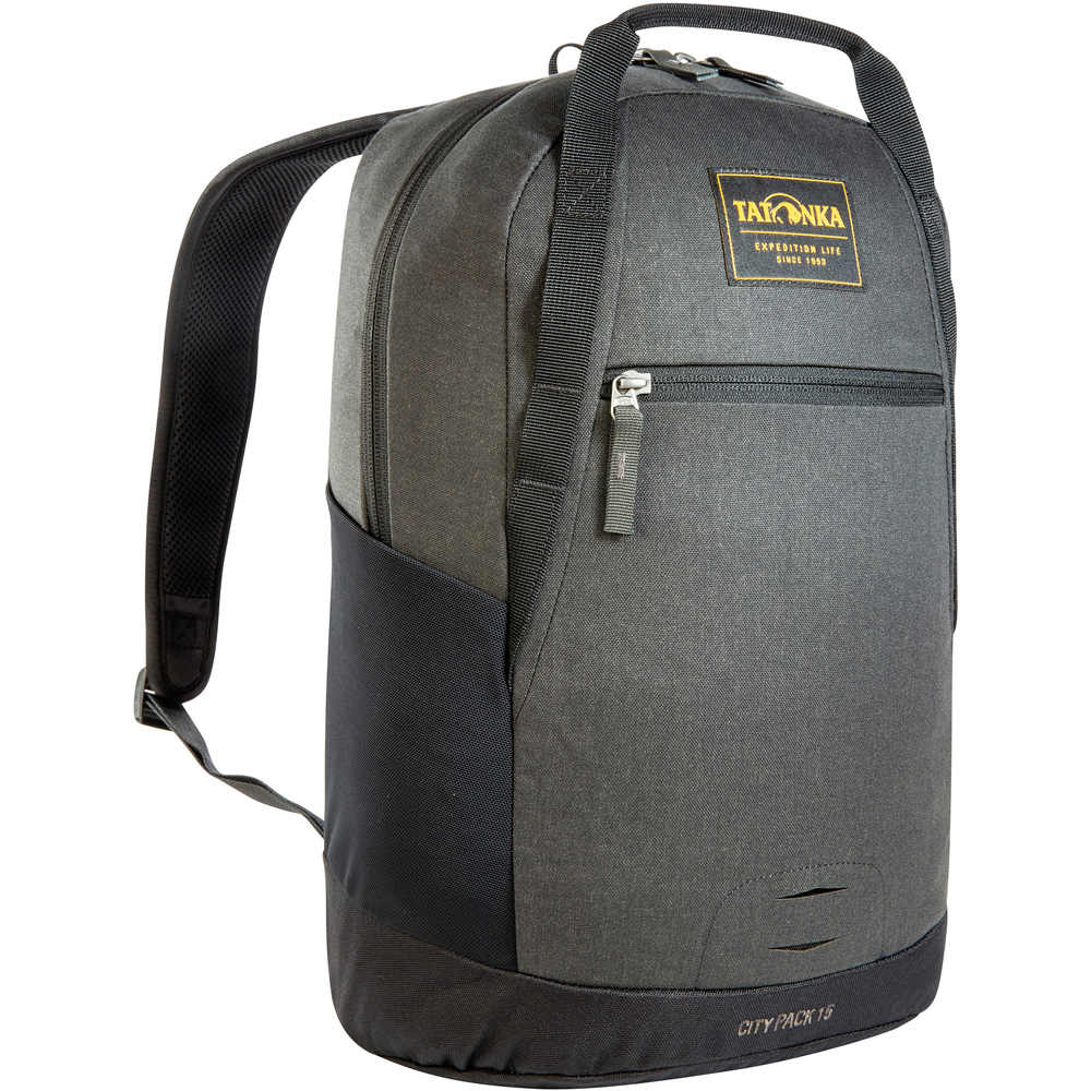 Tatonka mochila montaña CITY PACK 15 KAPOK NEGRO vista frontal