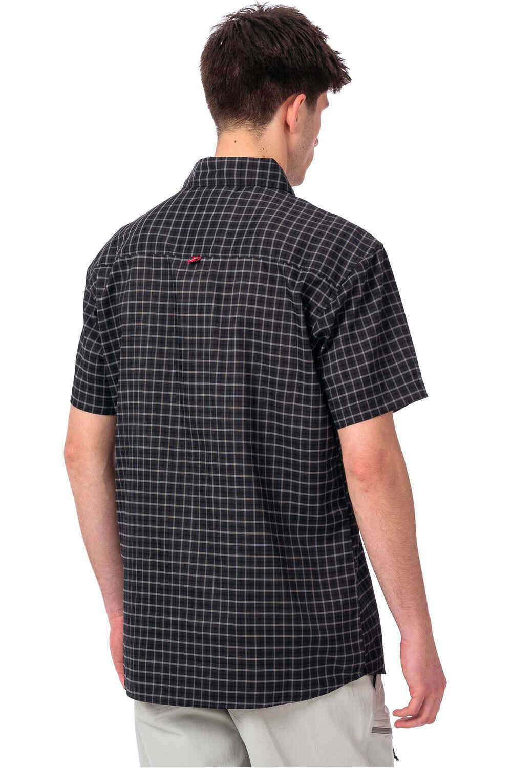 Ternua camisa manga corta hombre BRIGUS GRIS vista trasera