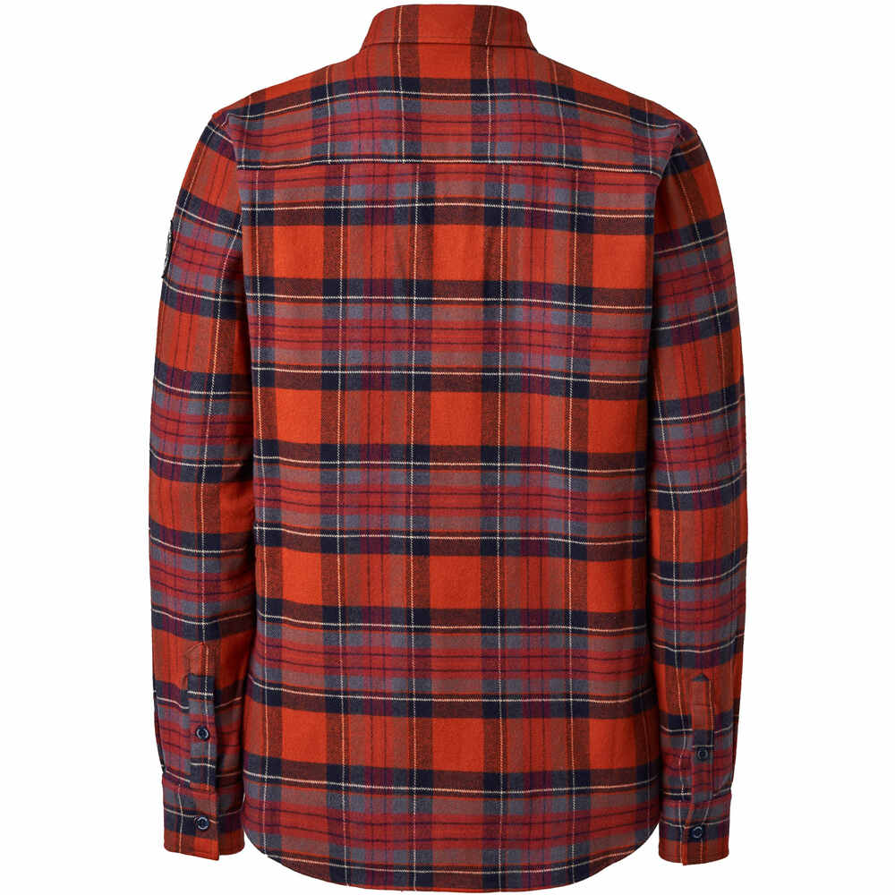 Ternua camisa manga larga hombre HARCOURT ROJO vista trasera