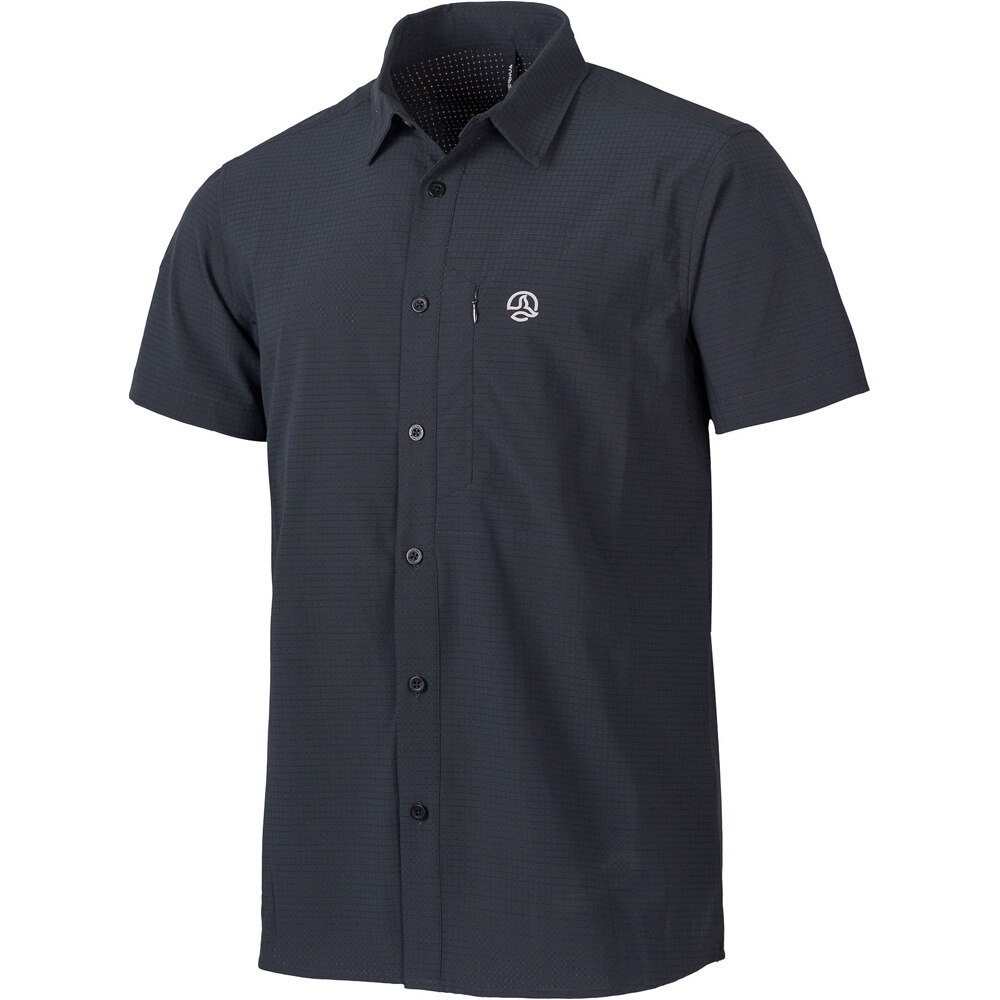 Ternua camisa montaña manga corta hombre GADOS GRIS vista frontal