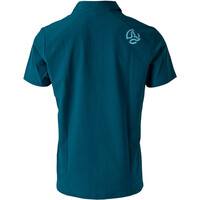 Ternua camisa montaña manga corta hombre GRUVIS AIR AZUL vista trasera