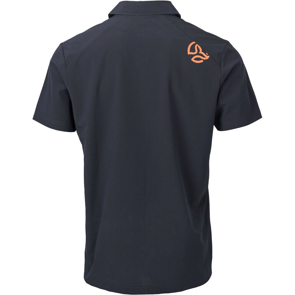Ternua camisa montaña manga corta hombre GRUVIS AIR NEGRO vista trasera