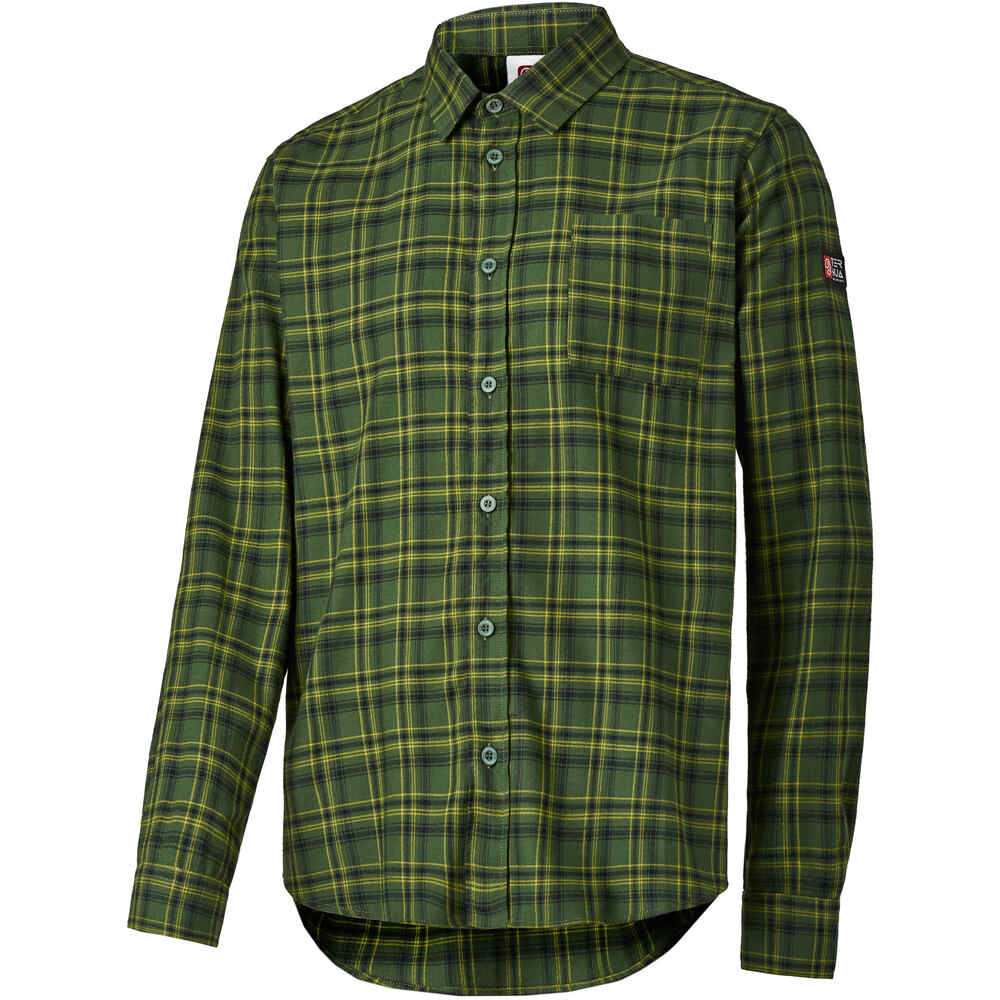 Ternua camisa montaña manga larga hombre DROKE VERDE vista frontal