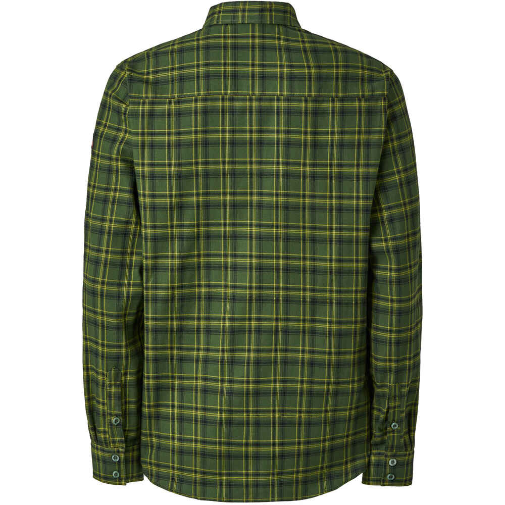 Ternua camisa montaña manga larga hombre DROKE VERDE vista trasera