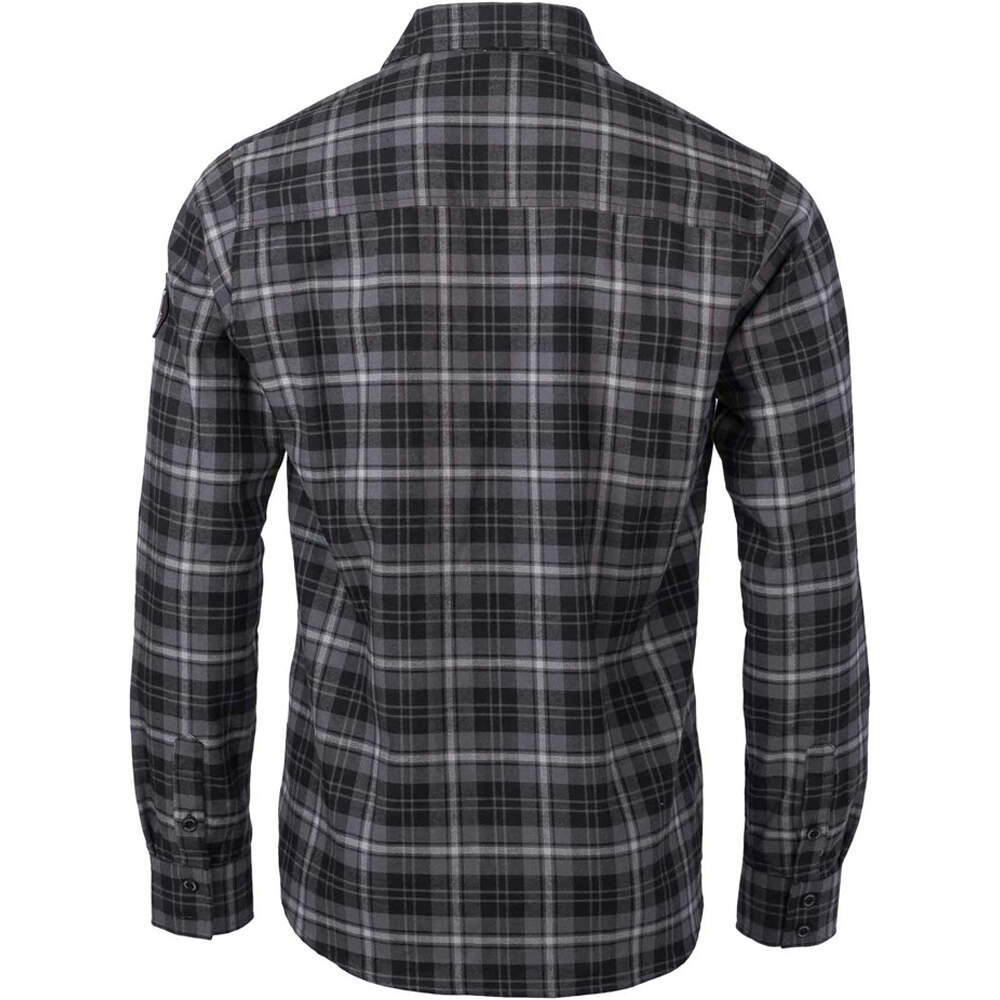Ternua camisa montaña manga larga hombre GROLE NEGRO vista trasera