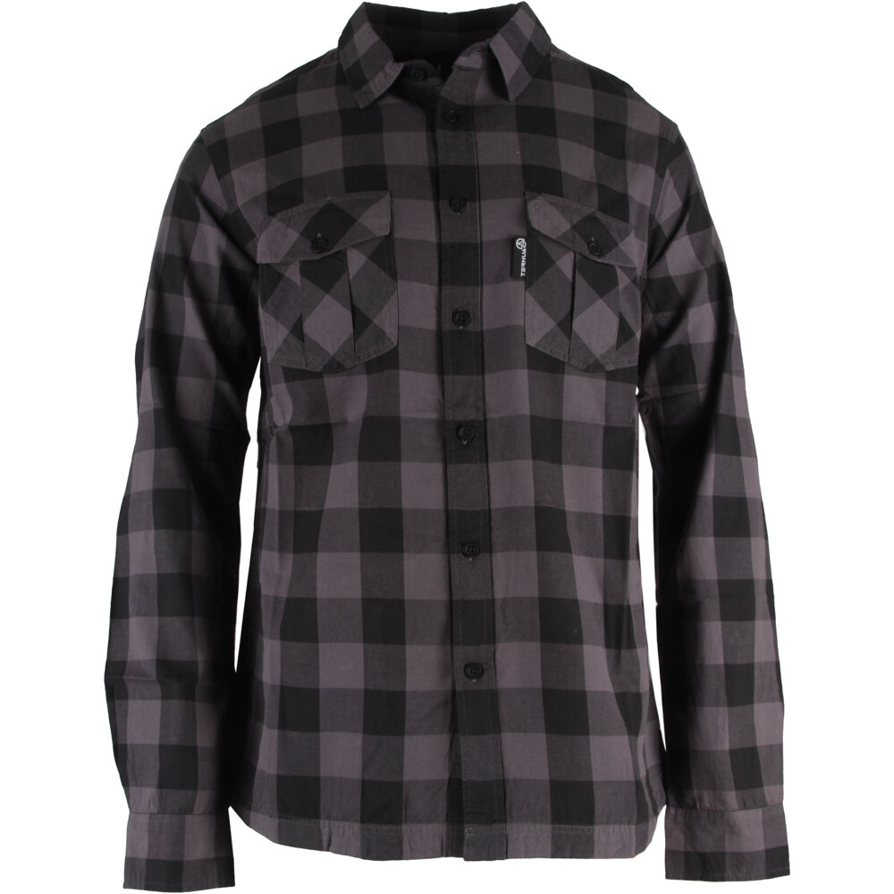 Ternua camisa montaña manga larga hombre LIFFORD GRIS vista frontal