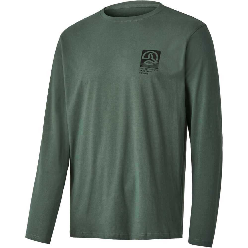Ternua camiseta manga larga hombre BAT VERDE vista frontal