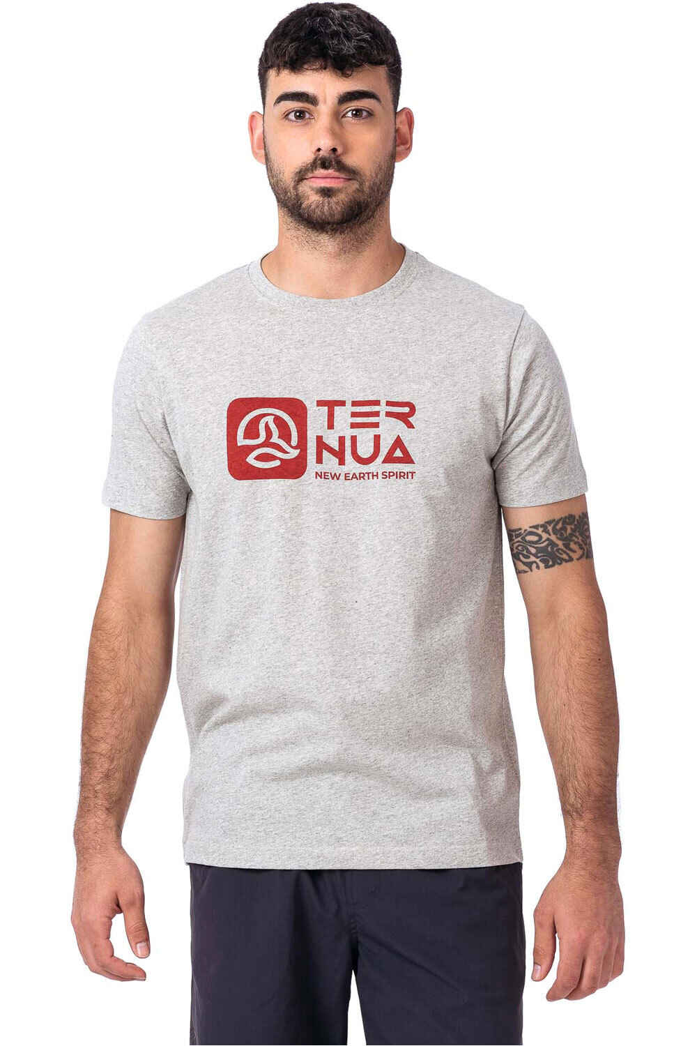 Ternua camiseta montaña manga corta hombre AILIK GRIS vista detalle