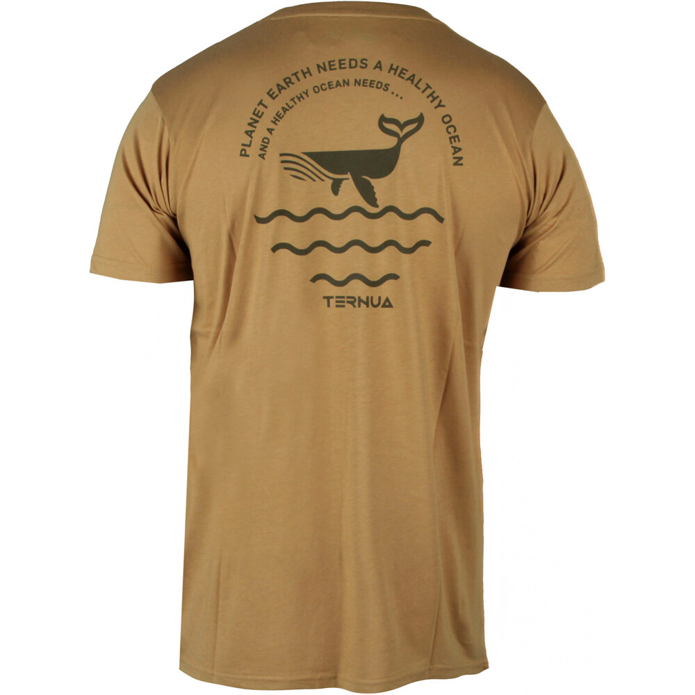 Ternua camiseta montaña manga corta hombre ASKILL AMARILLO vista trasera