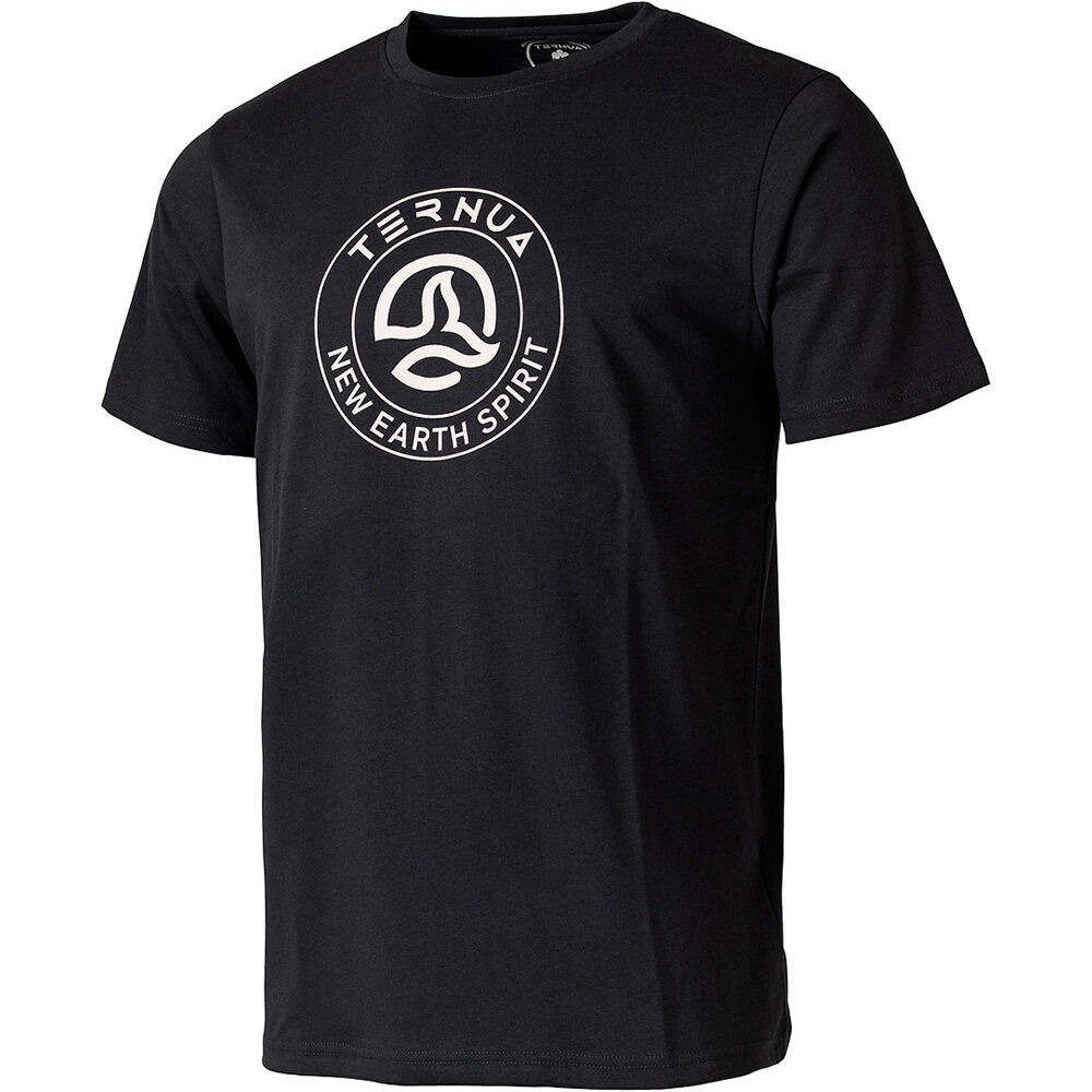 Ternua camiseta montaña manga corta hombre AYRE REGENERATIVE NEGRO vista frontal