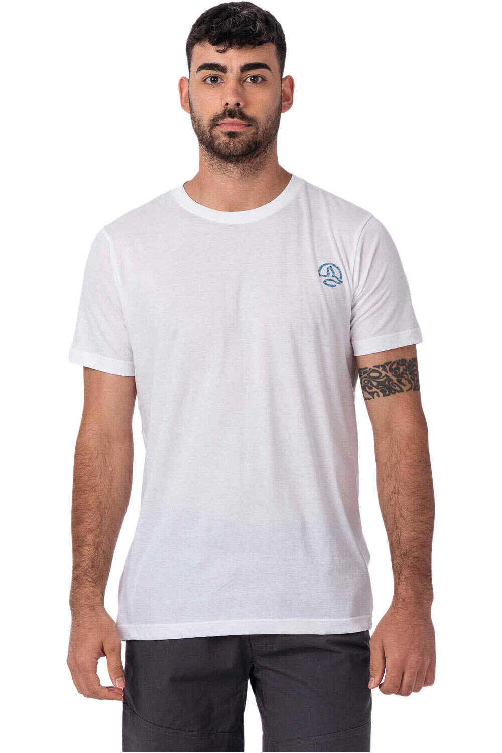 Ternua camiseta montaña manga corta hombre OLIMPO BLANCO vista frontal