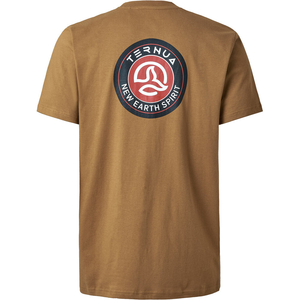 Ternua camiseta montaña manga corta hombre QUARRY MARRON vista trasera
