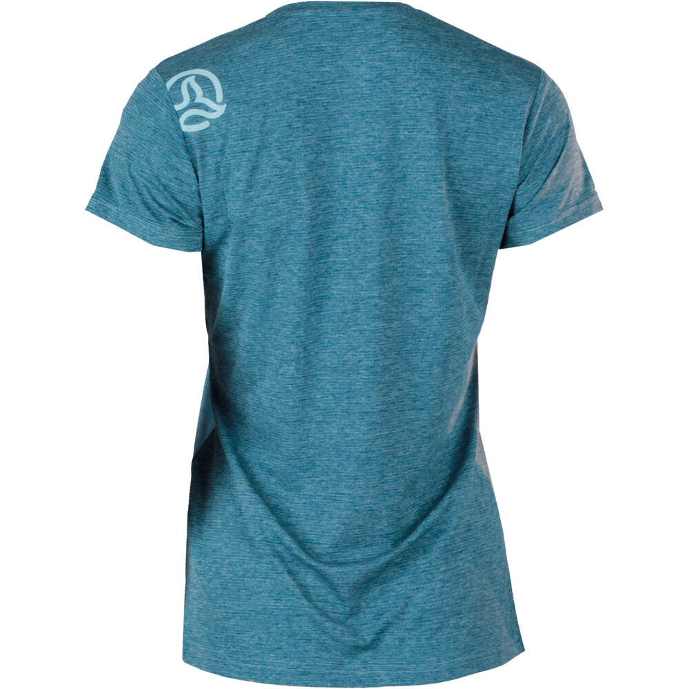 Ternua camiseta montaña manga corta mujer KRINA AZUL vista trasera