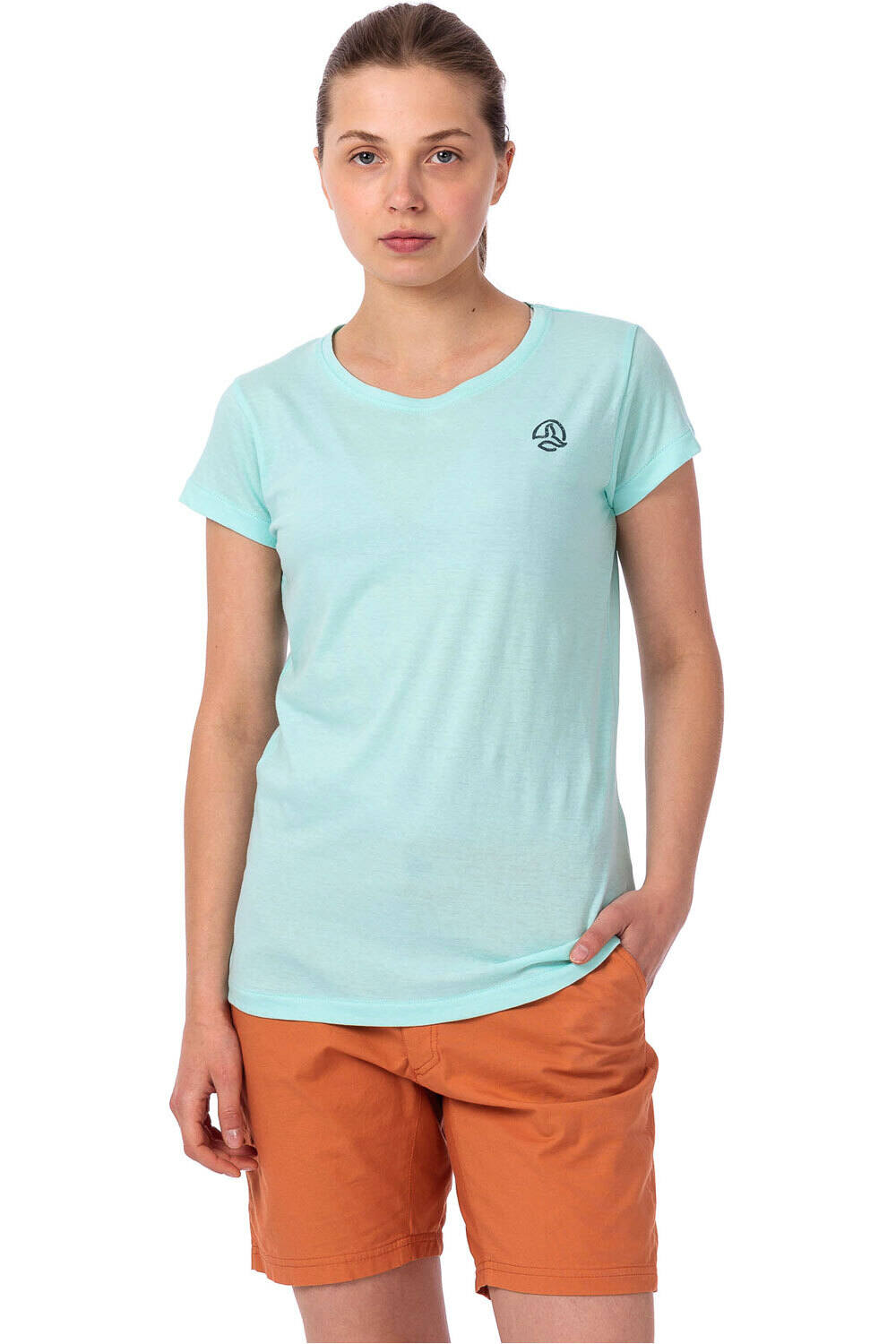 Ternua camiseta montaña manga corta mujer MERA VERDE vista detalle