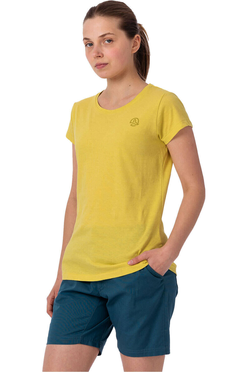 Ternua camiseta montaña manga corta mujer MERA VERDE vista detalle