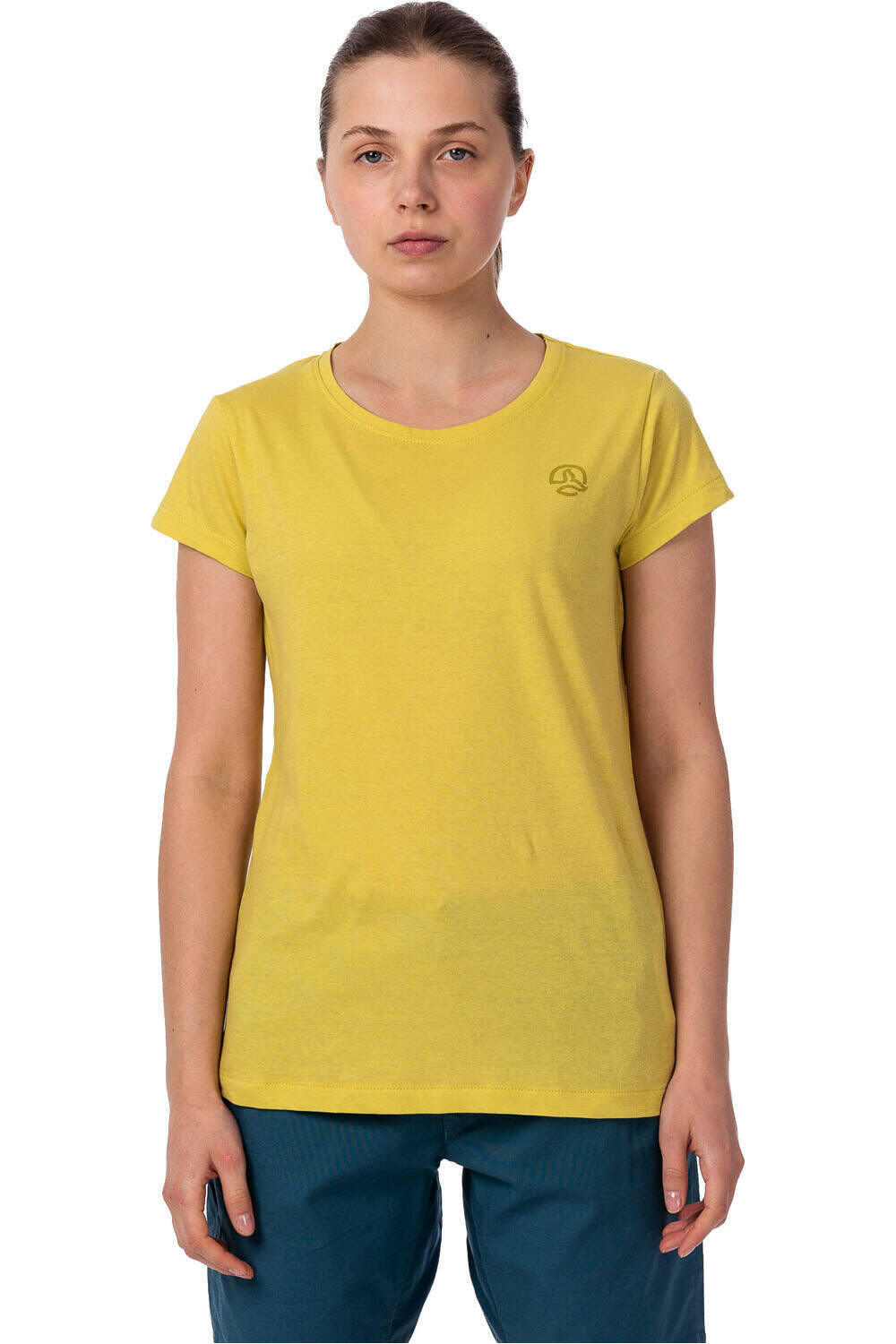 Ternua camiseta montaña manga corta mujer MERA VERDE vista frontal