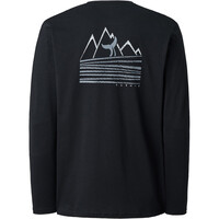 Ternua camiseta montaña manga larga hombre DURREL REGENERATIVE NEGRO vista trasera