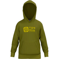 Ternua camiseta montaña manga larga niño LURRA HOODY VERDE vista frontal