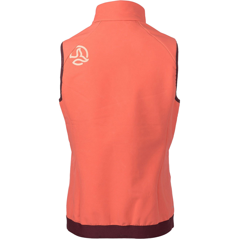 Ternua chaleco outdoor mujer VERKAM NARANJA vista trasera