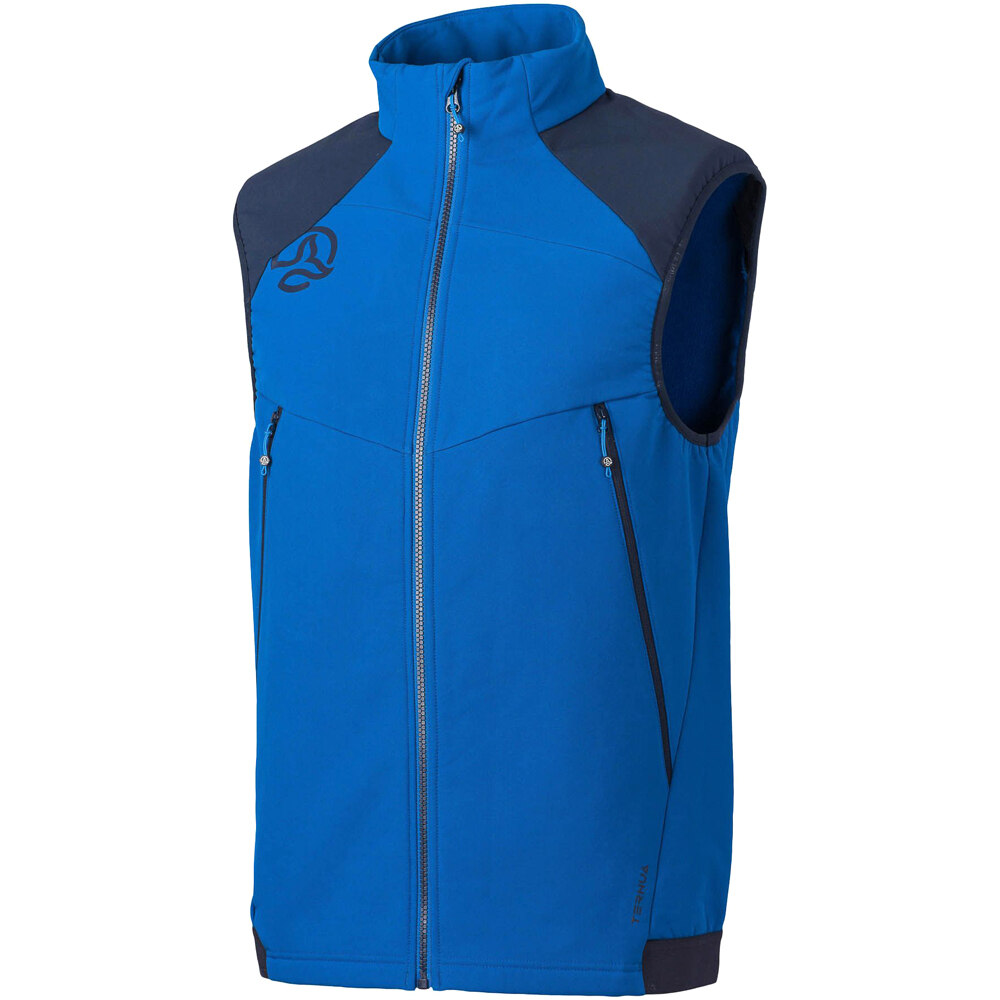 Ternua chaleco polar hombre VERKOM AZUL vista frontal