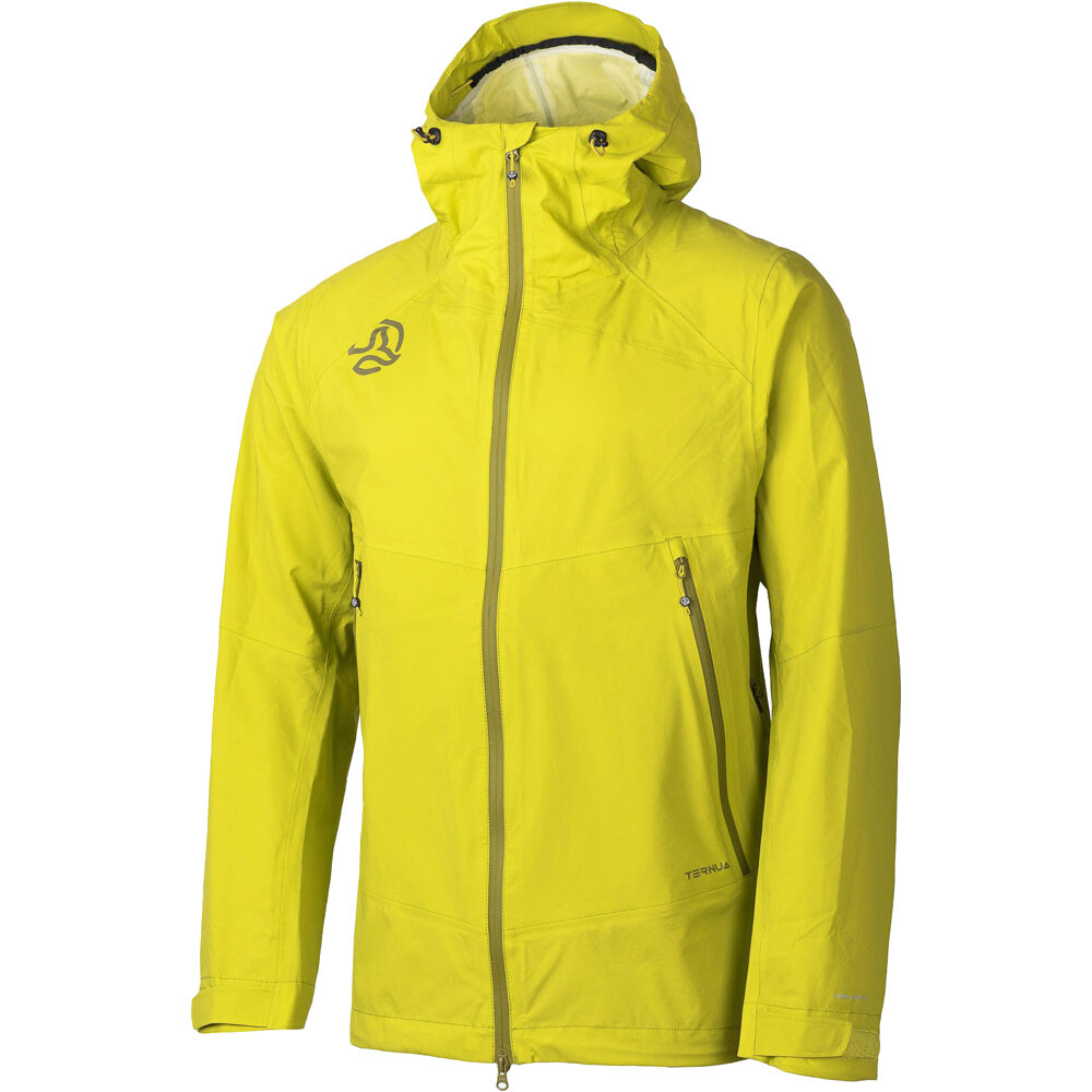 Ternua chaqueta impermeable hombre ARKO VERDE vista frontal