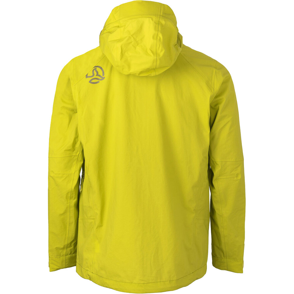 Ternua chaqueta impermeable hombre ARKO VERDE vista trasera