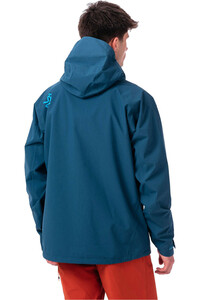 Ternua chaqueta impermeable hombre VALDUR AZUL vista trasera
