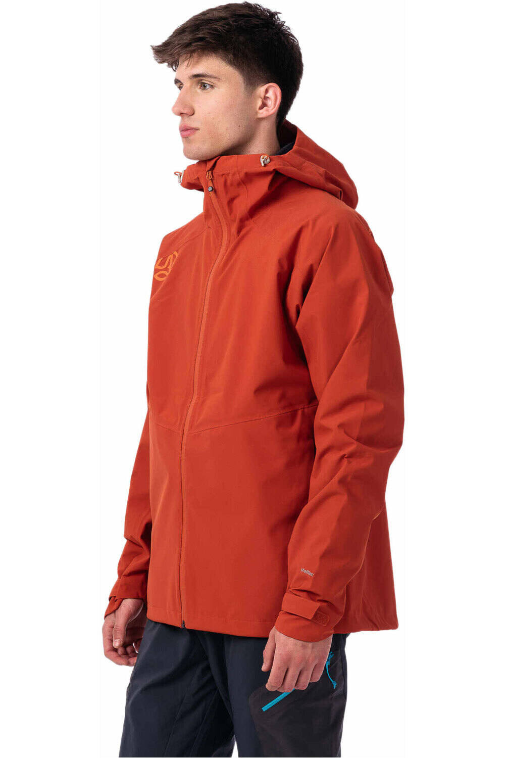 Ternua chaqueta impermeable hombre VALDUR ROJO vista trasera