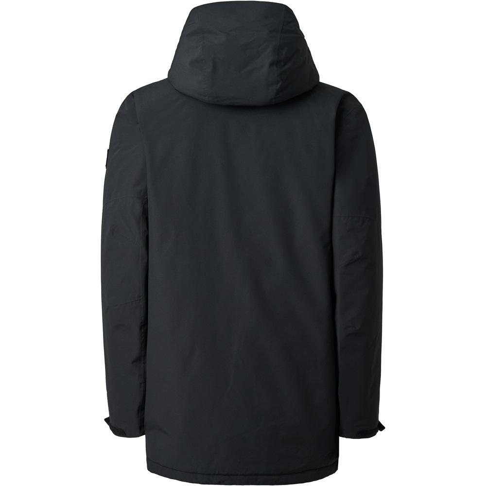Ternua chaqueta impermeable insulada hombre AMAROK NEGRO vista trasera