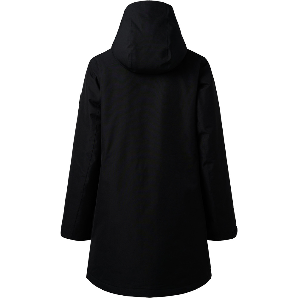 Ternua chaqueta impermeable insulada mujer LABRADOR NEGRO vista trasera