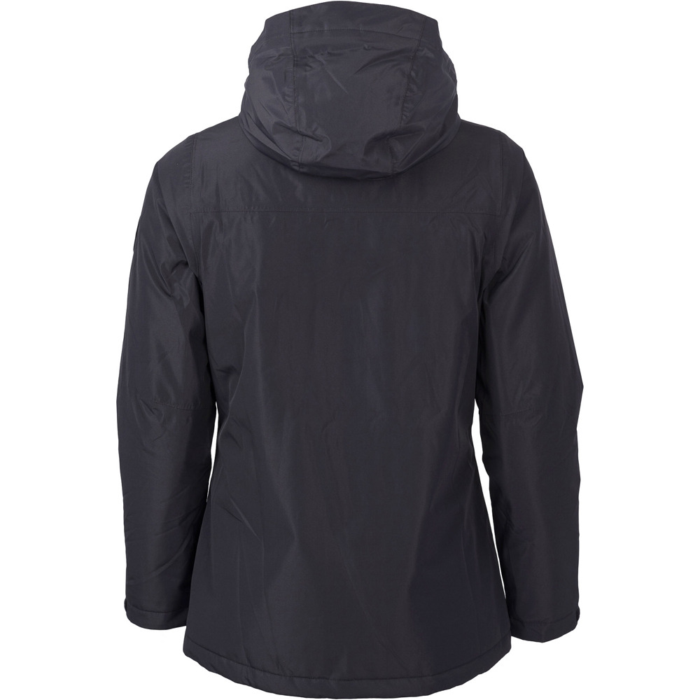 Ternua chaqueta impermeable insulada mujer TORNGAT NEGRO vista trasera