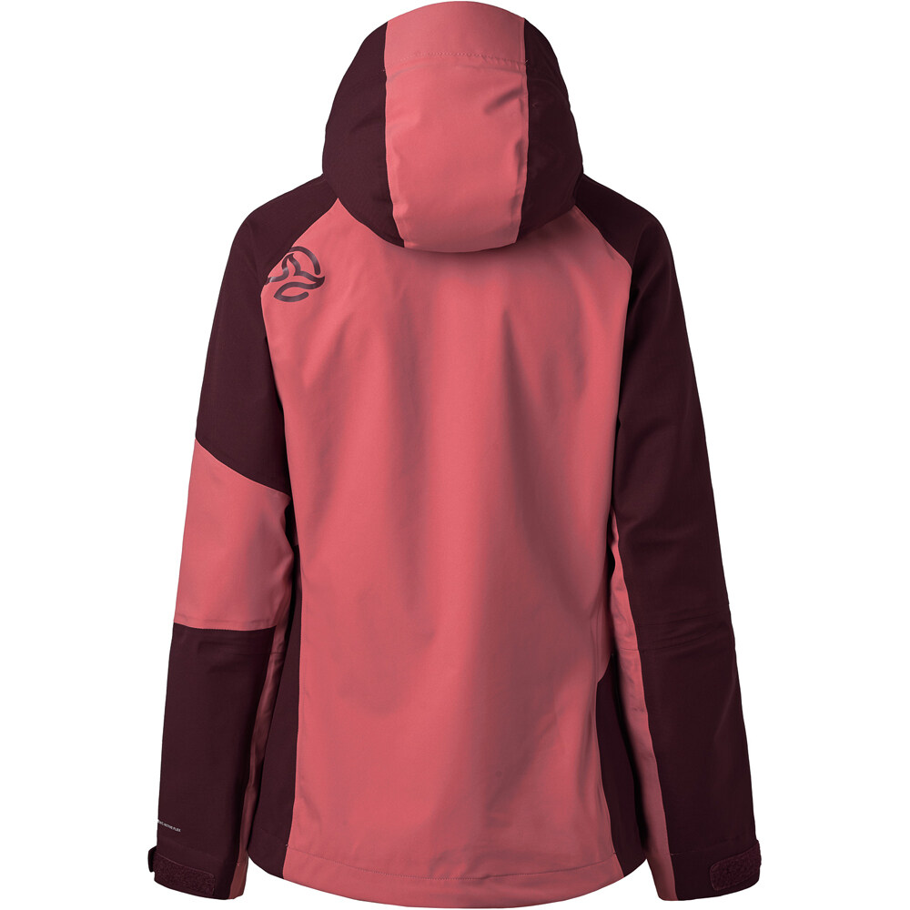 Ternua chaqueta impermeable mujer KLIMMER MORADO vista trasera