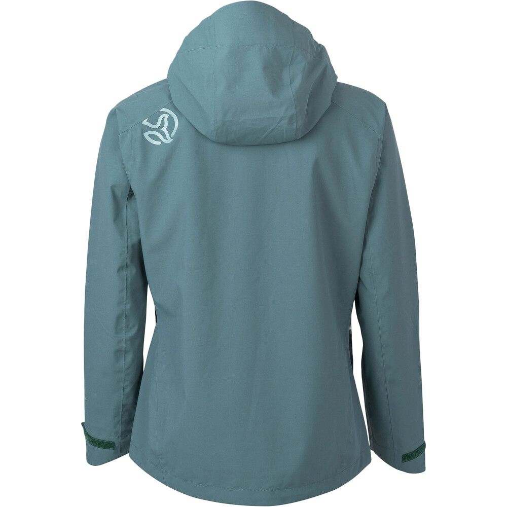 Ternua chaqueta impermeable mujer VALDUR AZUL vista trasera