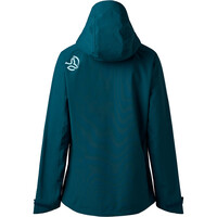 Ternua chaqueta impermeable mujer VALDUR AZUL vista trasera