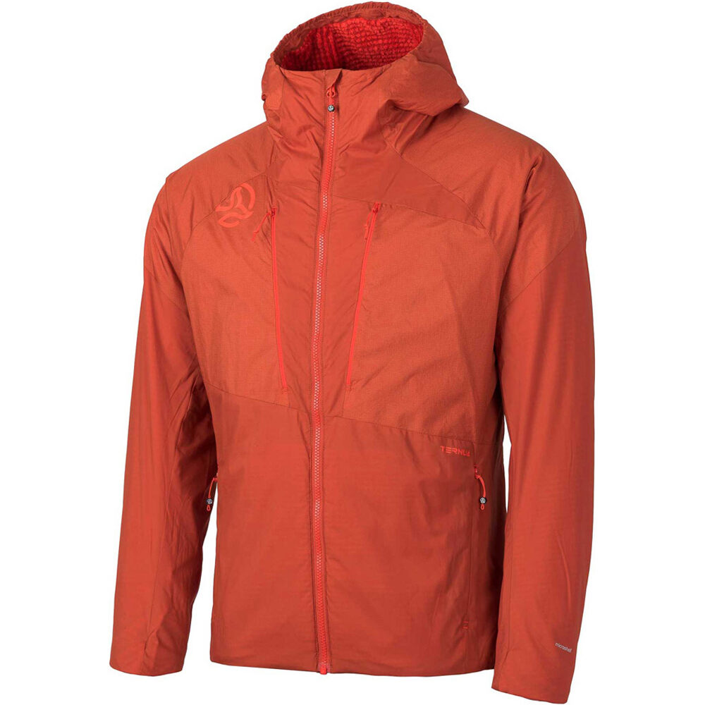 Ternua chaqueta outdoor hombre KIMO ROJO vista frontal