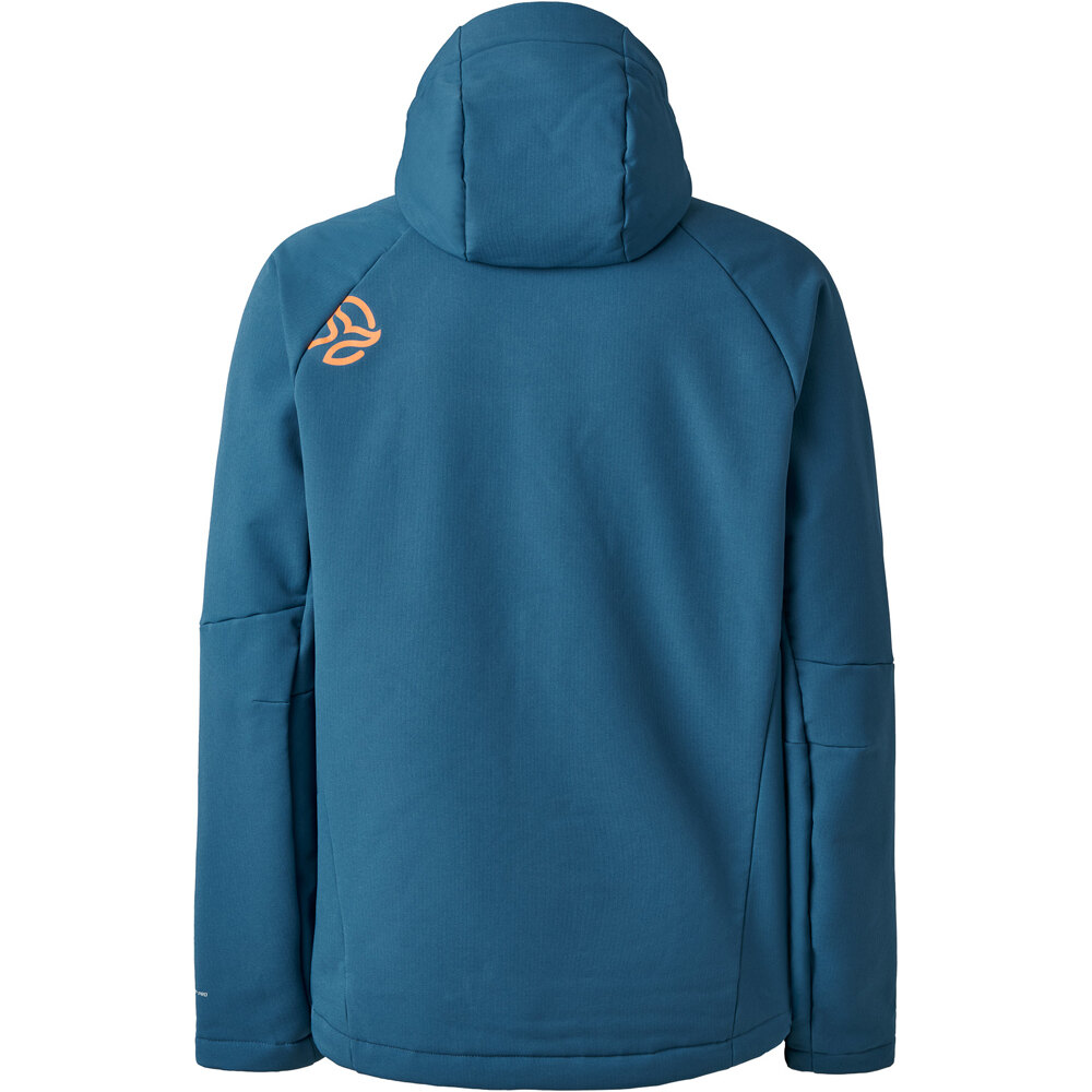 Ternua chaqueta softshell hombre LOKKTA HARD AZUL vista trasera
