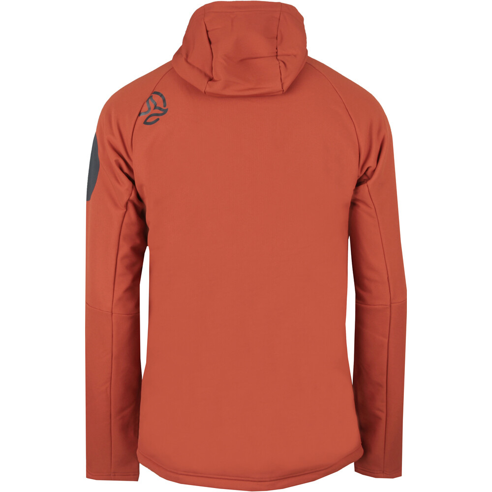 Ternua chaqueta softshell hombre SARK ROJO vista trasera