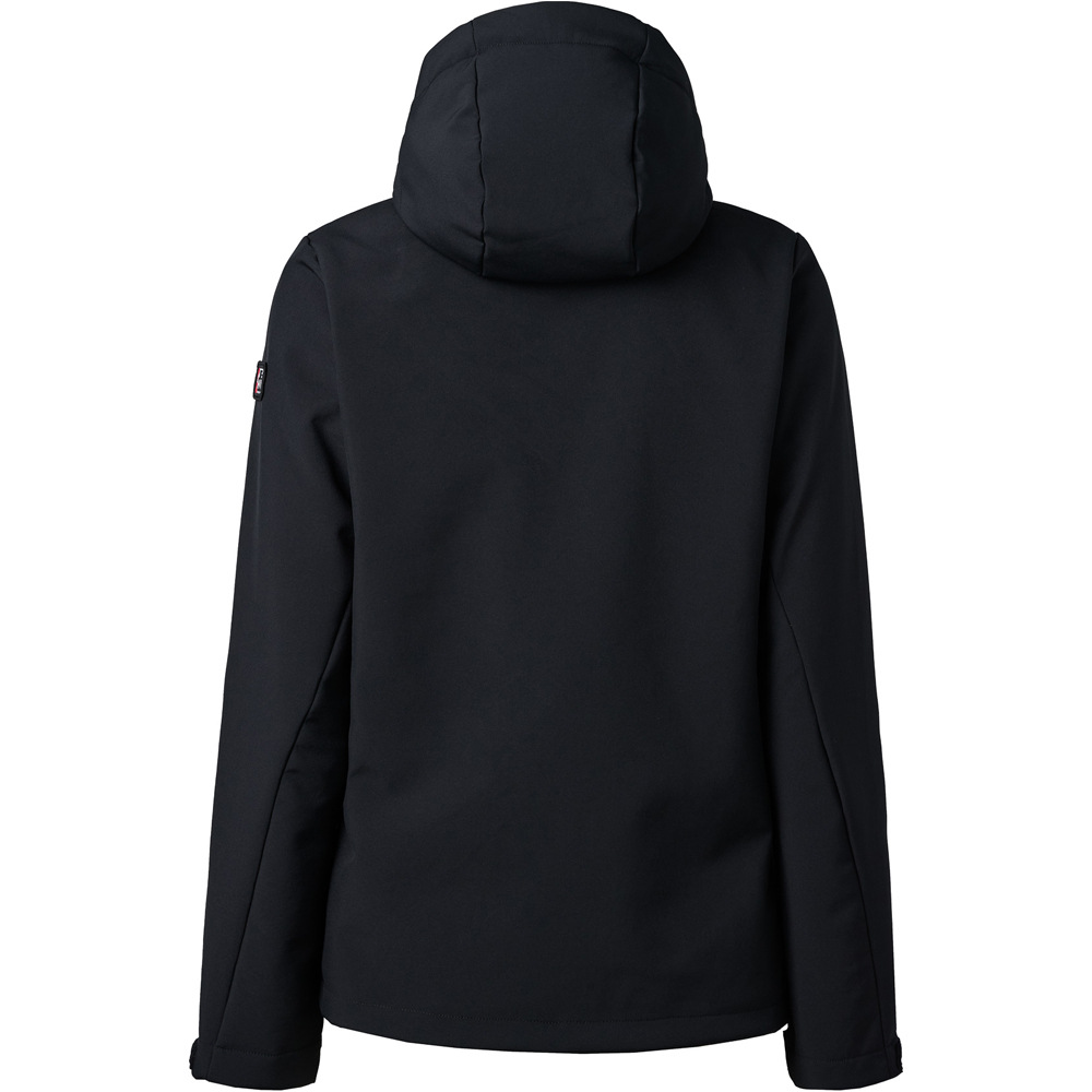 Ternua chaqueta softshell mujer BENTON NEGRO vista trasera