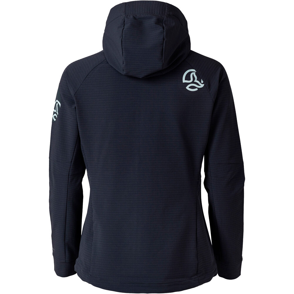Ternua chaqueta softshell mujer TORSEN HARD GRIS vista trasera
