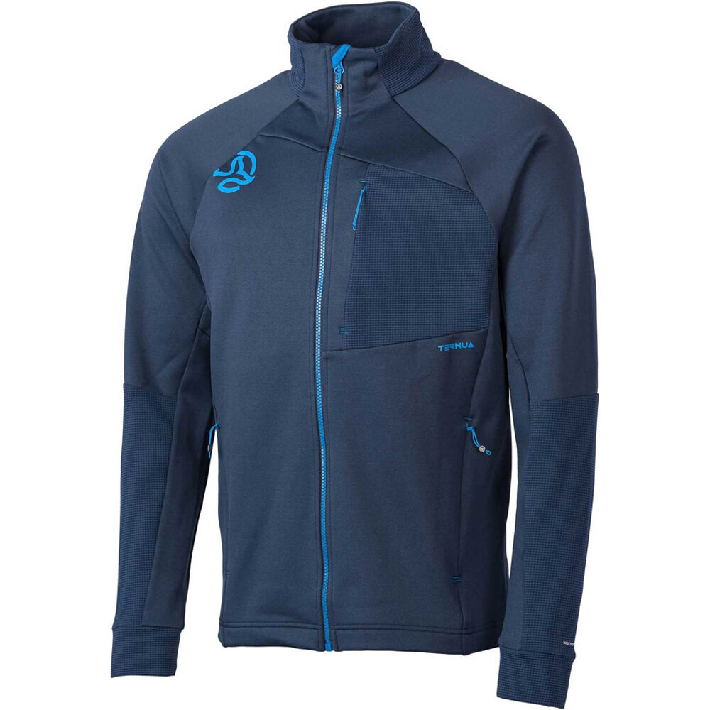 Ternua forro polar hombre KALEKKI 2.0 AZUL vista frontal