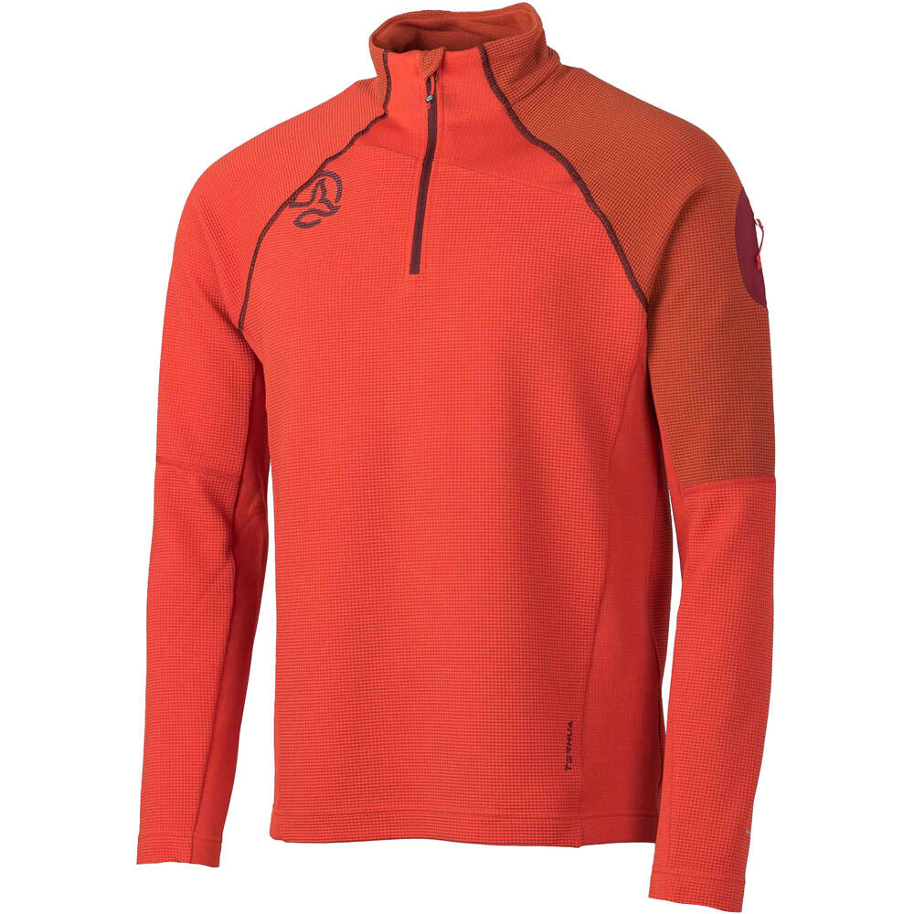 Ternua forro polar hombre LEMIK ROJO vista frontal