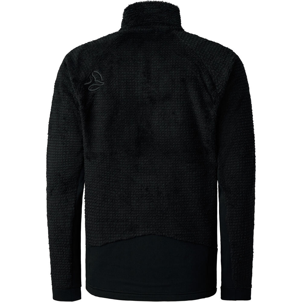 Ternua forro polar hombre LOFTER NEGRO vista trasera