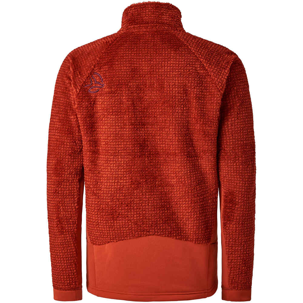 Ternua forro polar hombre LOFTER ROJO vista trasera